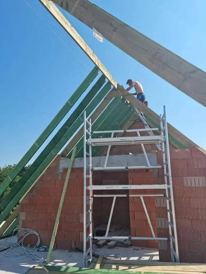 Spanten worden geplaatst